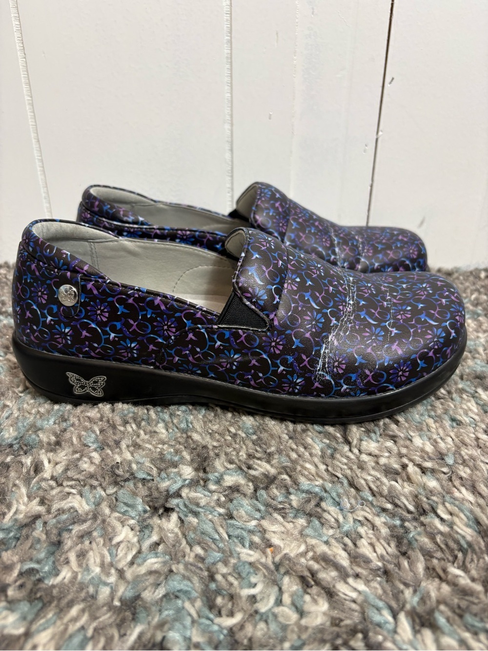 Alegria Shoes WOmens 40 9.5 Keli Slip On Clogs Nursing Occupational Floral